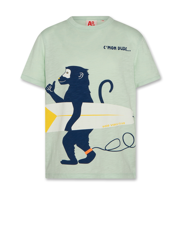 mat t-shirt monkey 000400 - light green