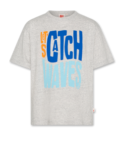 silas t-shirt waves 000985 - heather grey