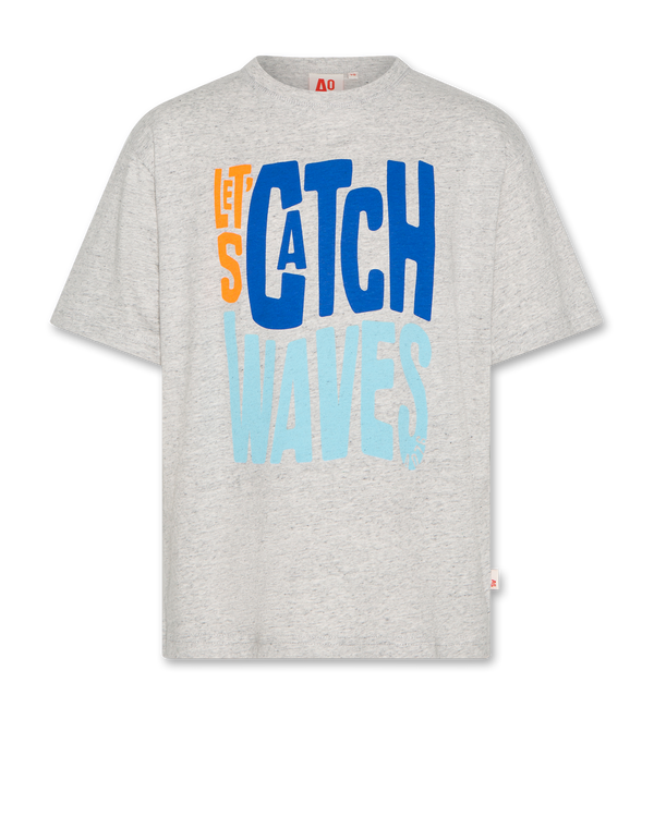 silas t-shirt waves 000985 - heather grey