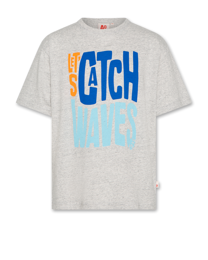 silas t-shirt waves 000985 - heather grey