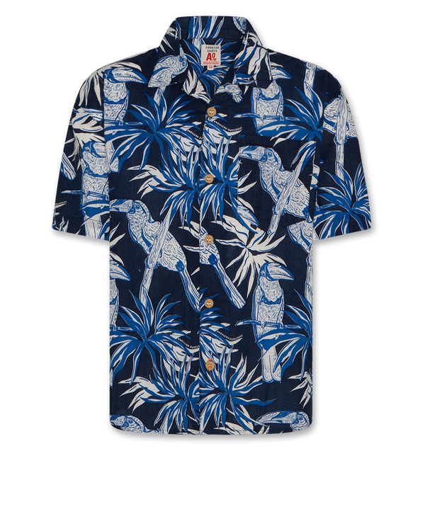 hawaiian kalahari shirt 000725 - mid blue