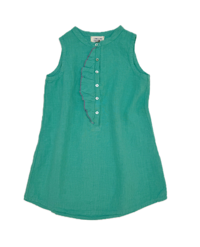 Ruffle Tunic Dress - Middle Green