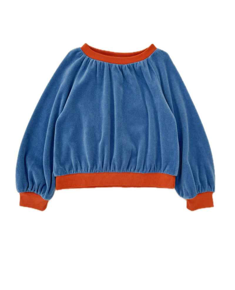 Velvet Sweater - Blue Red