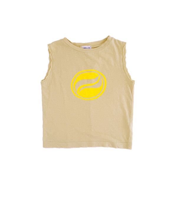 25113 Sleeveless Shirt - Straw