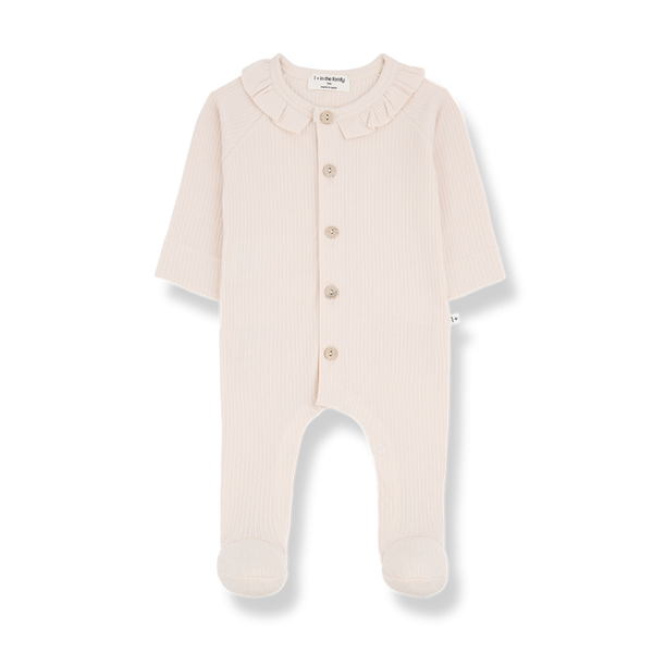 ROSETTA knit jumpsuit w/feet - nude/pink