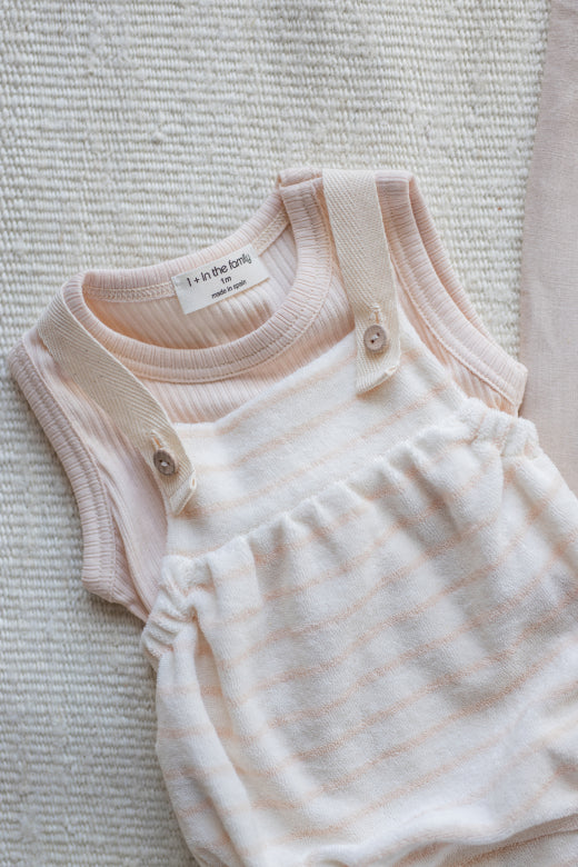 BOI knit sleeveless t-shirt - nude/pink