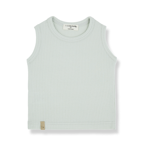 BOI knit sleeveless t-shirt - pale-aqua