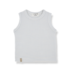 LARS knit sleeveless t-shirt - misty-blue