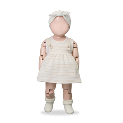 ORLENA knit dress+bloomer - nude/pink