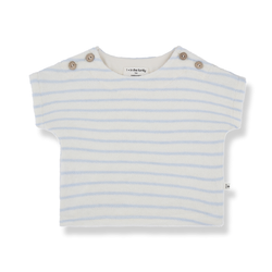 TOMASO knit s.sleeve t-shirt - misty-blue