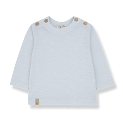 OCTAVIO knit l.sleeve t-shirt - misty-blue