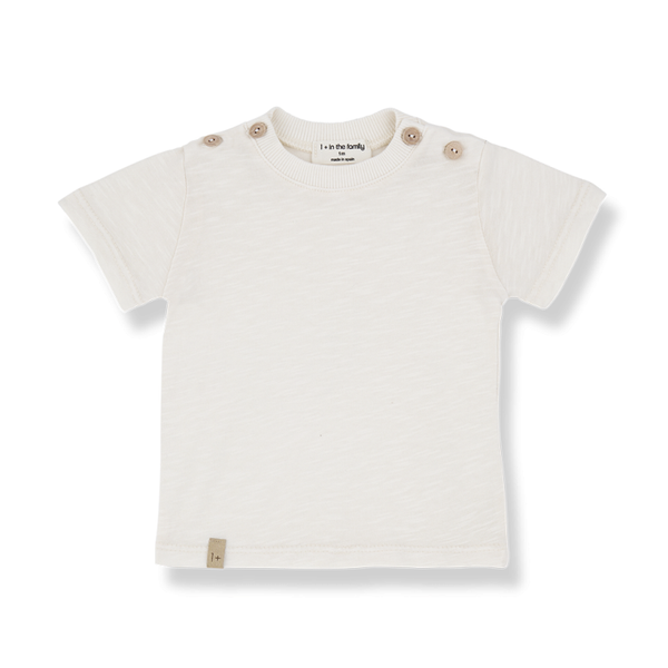 SIMONE knit s.sleeve t-shirt - ecru