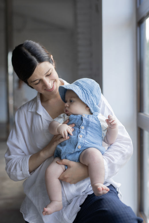 LUCCA woven romper - denim