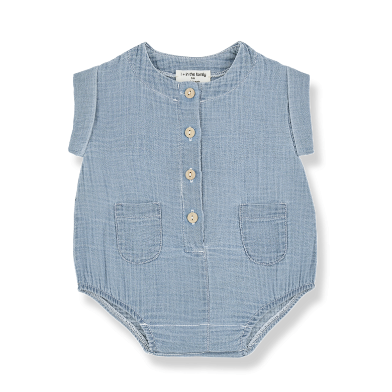 CARLO woven romper - denim