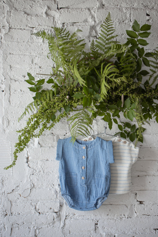 CARLO woven romper - denim