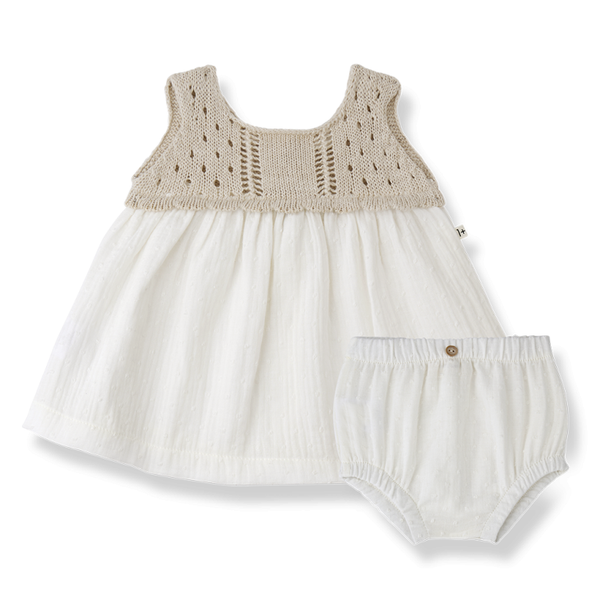 LOLA knit dress+bloomer - beige