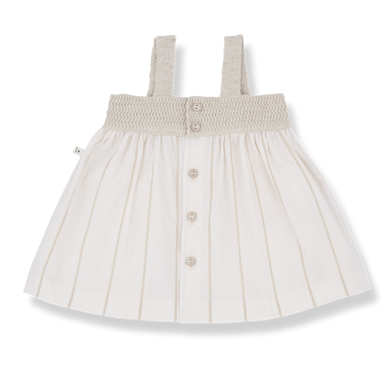 ANETTA woven dress+bloomer - off-white