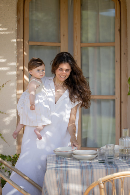 ANETTA woven dress+bloomer - off-white