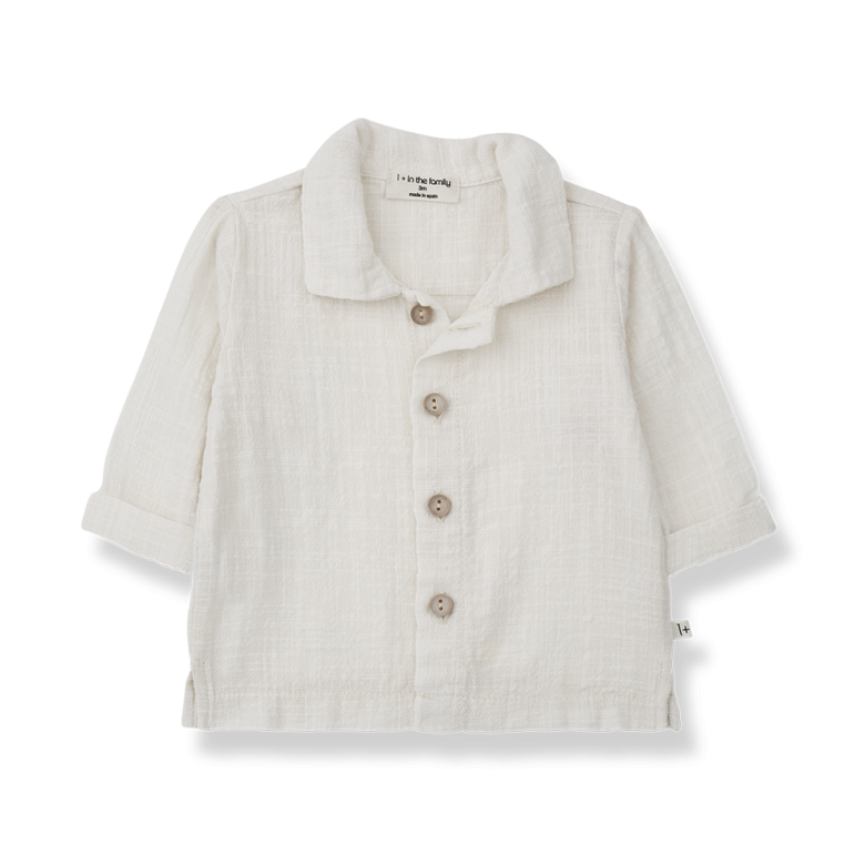 ERNEST woven l.sleeve shirt - off-white