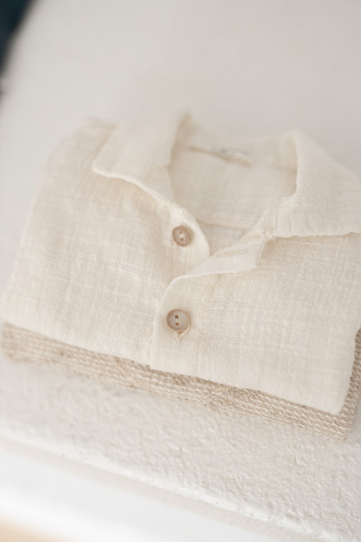 ERNEST woven l.sleeve shirt - off-white