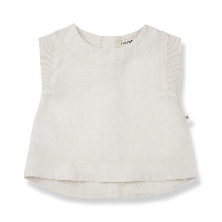 PETRA woven linen blouse - off-white