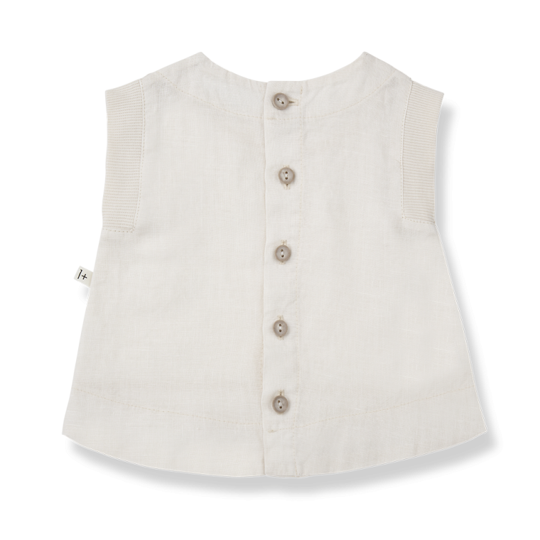 PETRA woven linen blouse - off-white