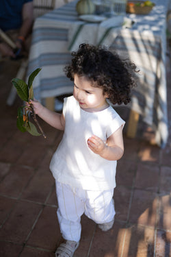 PETRA woven linen blouse - off-white