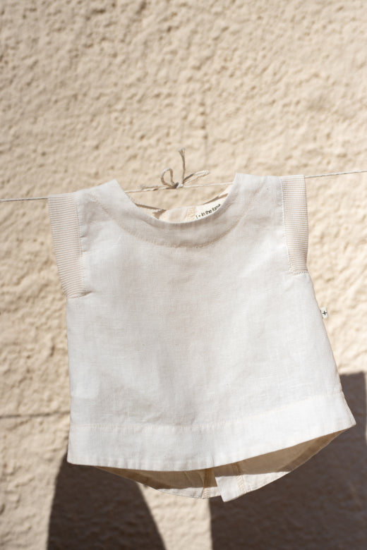 PETRA woven linen blouse - off-white