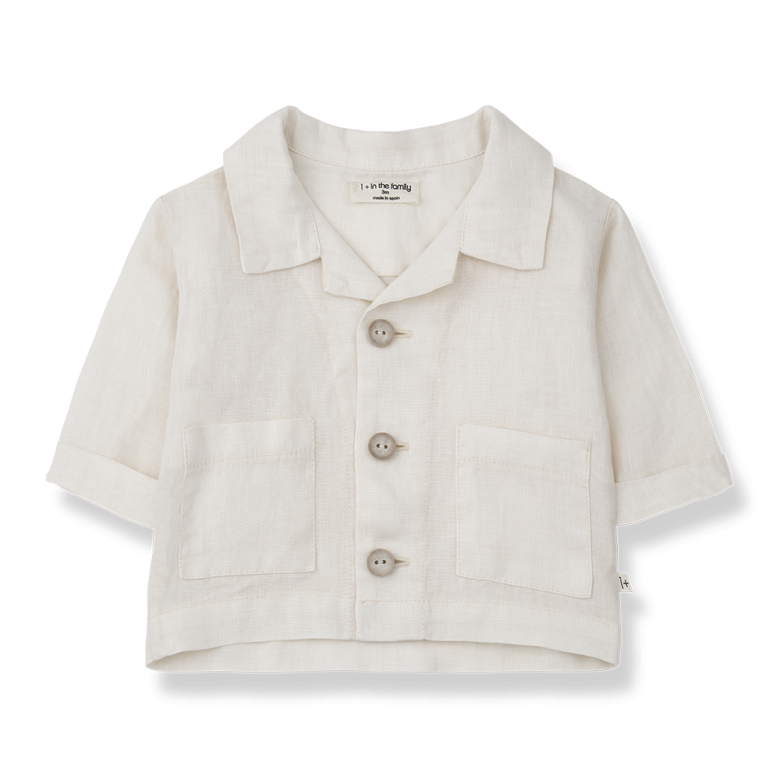 ENEKO woven linen jacket - off-white