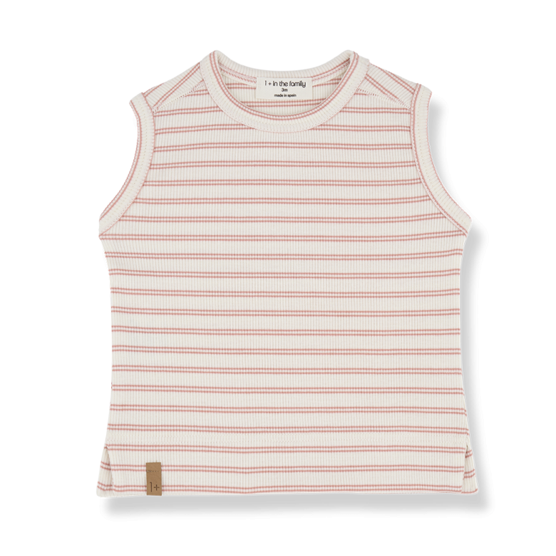 MOHA knit sleeveless t-shirt - coral