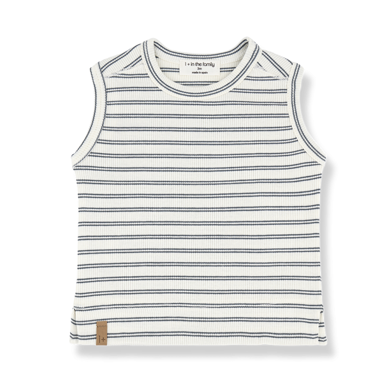 MOHA knit sleeveless t-shirt - petroleum