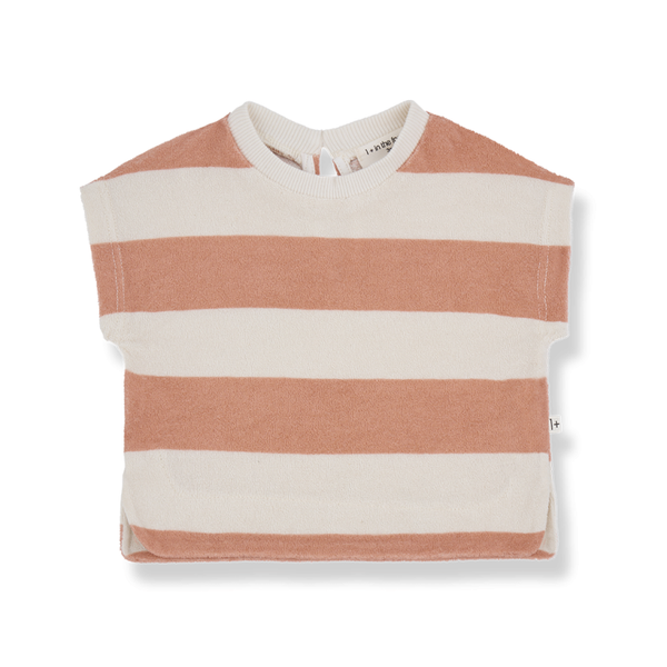 MARIELLA knit cropped t-shirt - coral