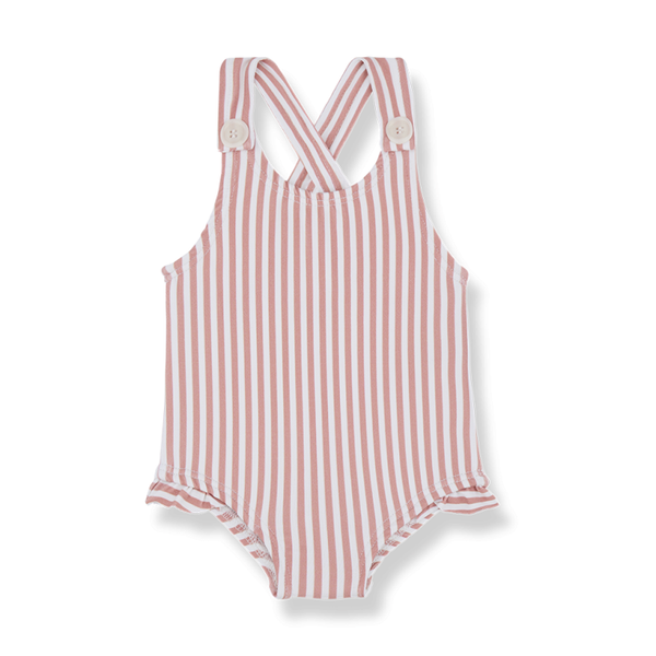 FILIPPA striped swimsuit - coral