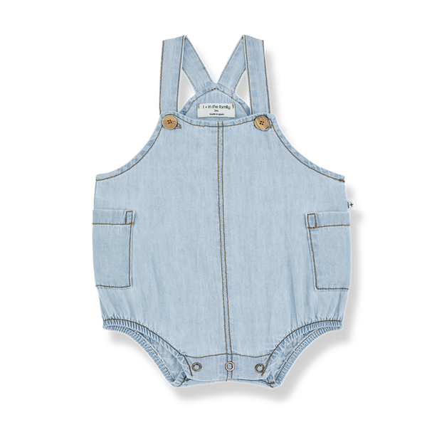 GIORGIO woven romper - denim