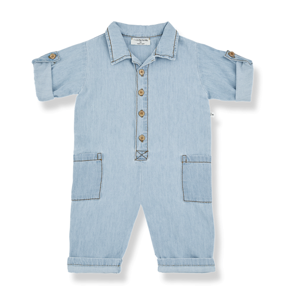 MASSIMO woven l.sleeve overall - denim