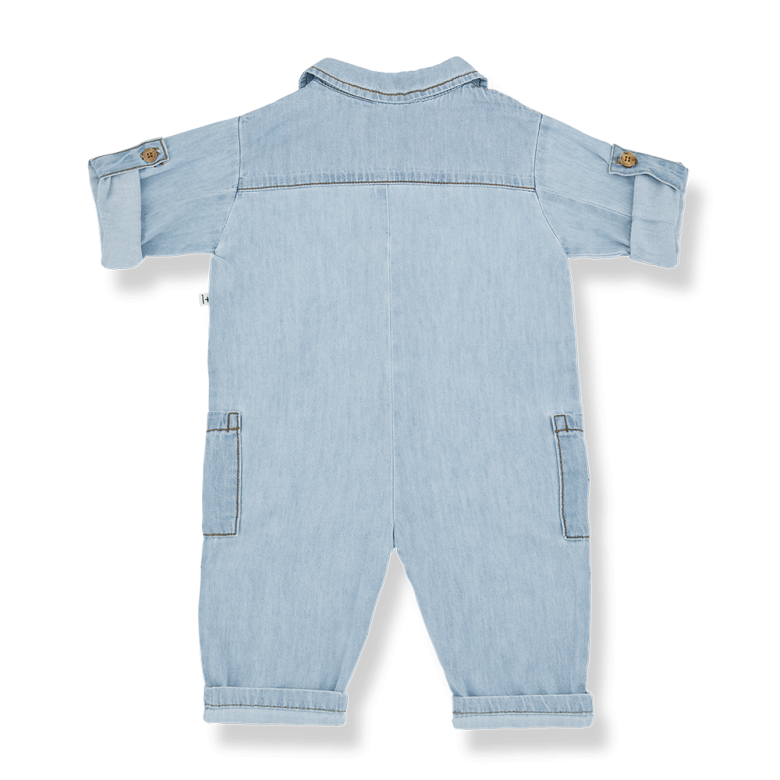 MASSIMO woven l.sleeve overall - denim