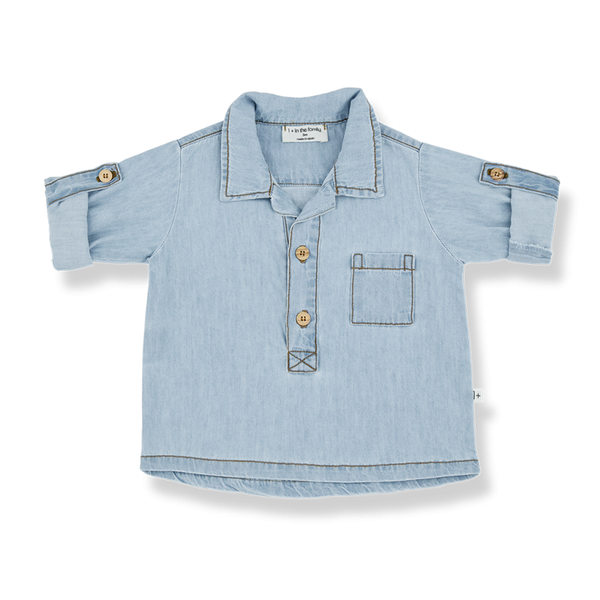 HUMBERTO woven l.sleeve shirt - denim