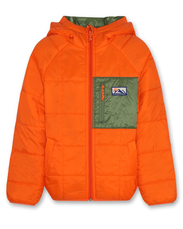 carlos reversible windbreaker -  orange