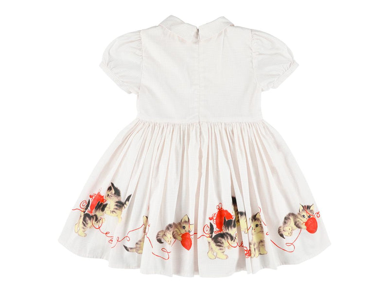 WANDA KITTENS DRESS WITH PRINT - ROSE