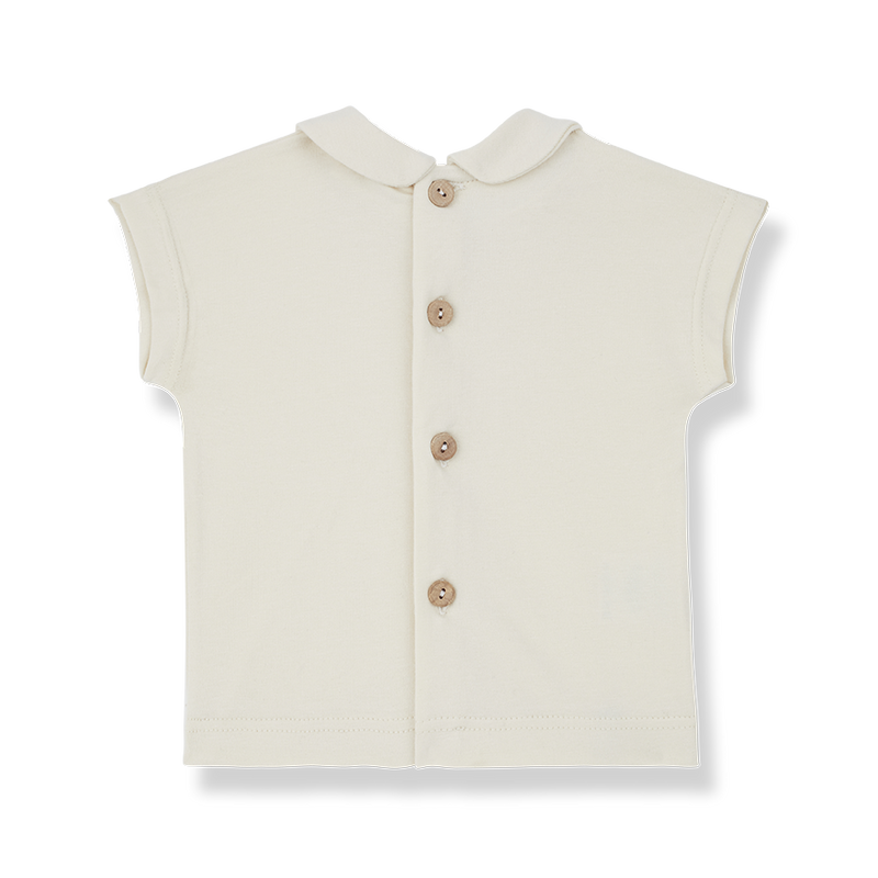 LUNA s.sleeve collar blouse - ivory