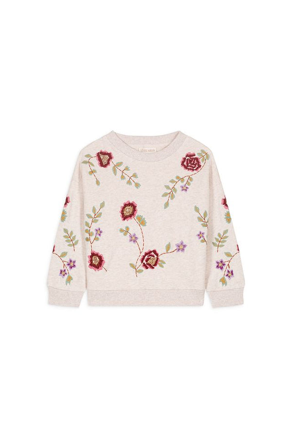 SWEATSHIRT ROSALIA - FLOWER EMBROIDERY