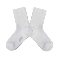 Paul - Lightweight Ribbed Ankle Socks - 908 Bianco Neige