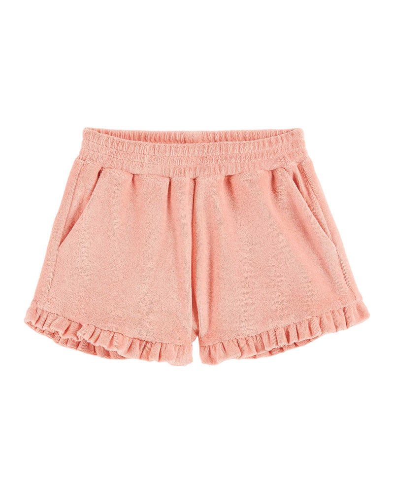 TERRY RUFLES SHORTS - BLOSSOM