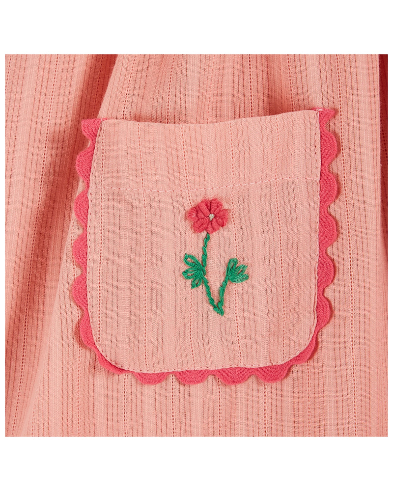 PLAIN EMBROIDERED DRESS - BLOSSOM