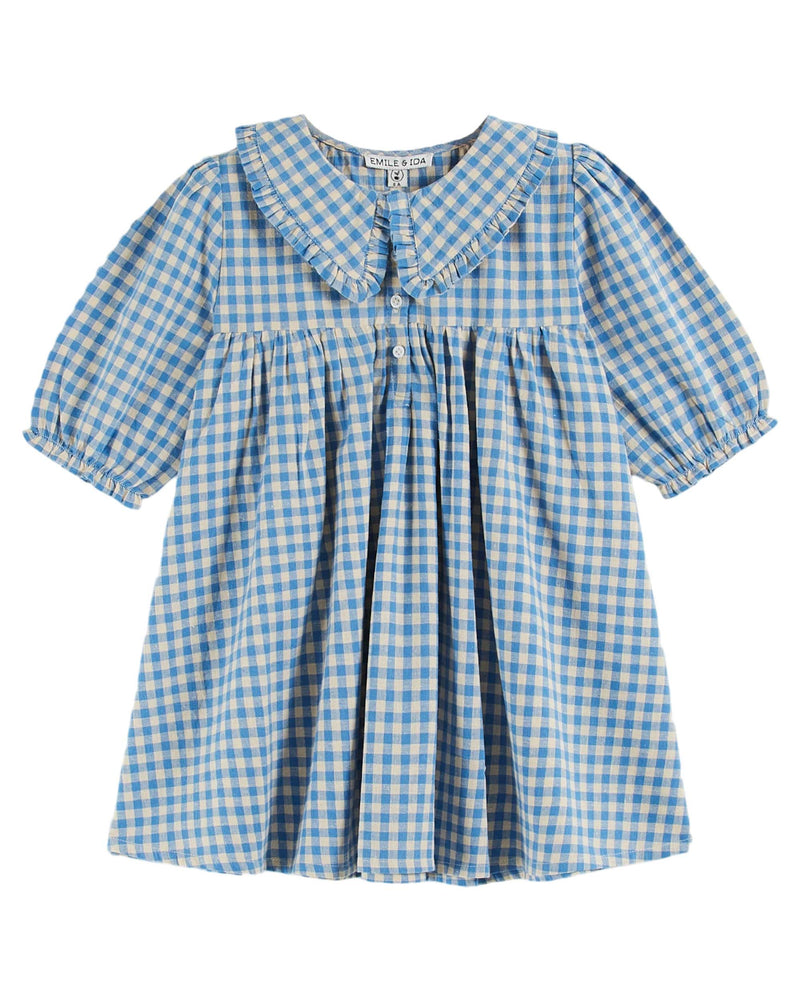 LAGON GINGHAM WIDE DRESS - VICHY LAGON