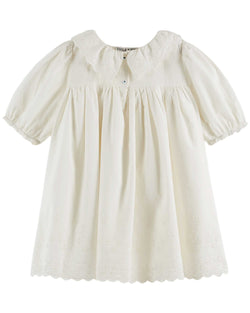 ENGLISH EMBROIDERY DRESS - BLANC