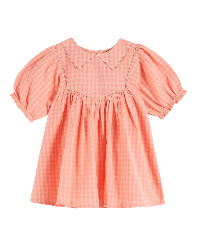 PIVOINE GINGHAM WIDE DRESS - VICHY PIVOINE