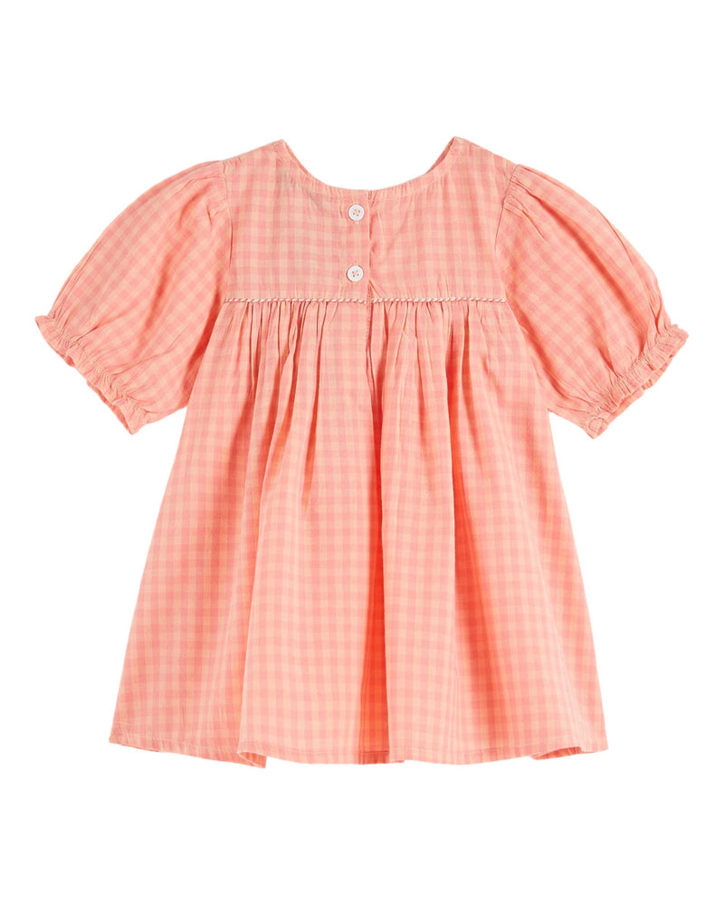 PIVOINE GINGHAM WIDE DRESS - VICHY PIVOINE