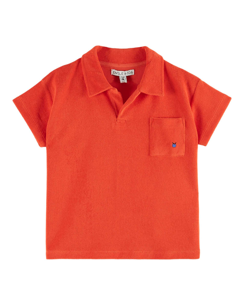 PLAIN TERRY POLO SHIRT - CANNA