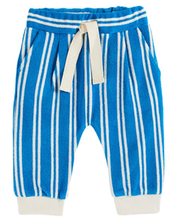 STRIPED TERRY JOGGER - RAYURE AZUR